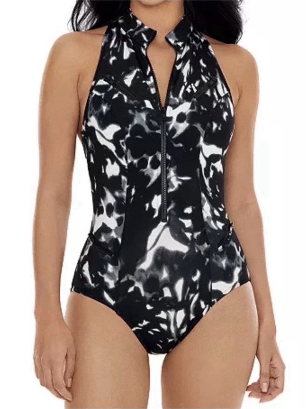 Magicsuit Women's Dream State Coco Printed One Piece Swimsuit, Black, Size 10